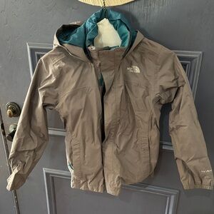The North Face Kids Raincoat in Gray and Teal